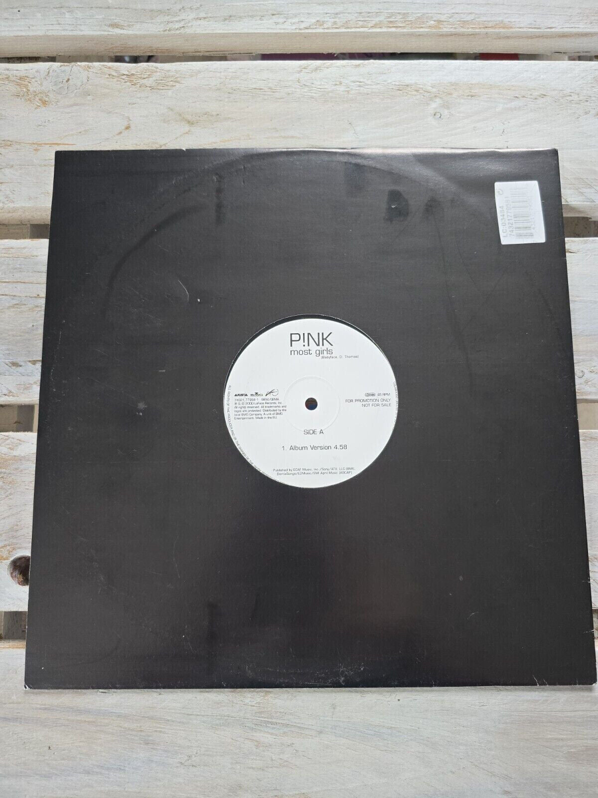 PINK Most Girls PROMO 12" (2000 Arista 74321 779581) Rare Promo 12"