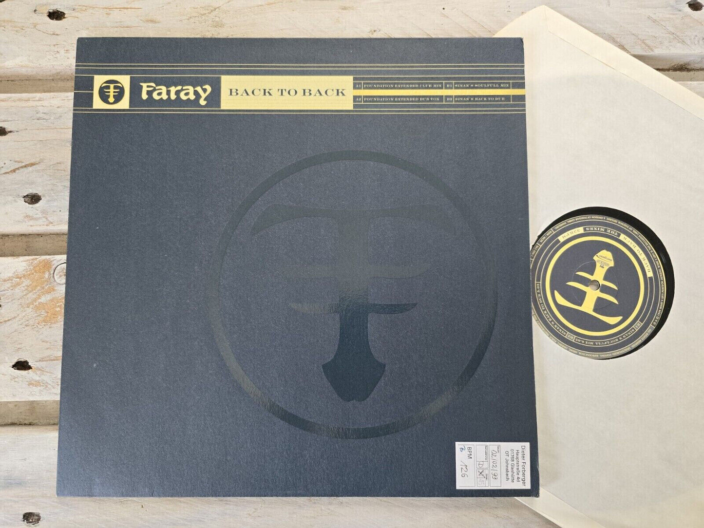 Faray - Back To Back - The Mixes 12" Maxi Vinyl 1999