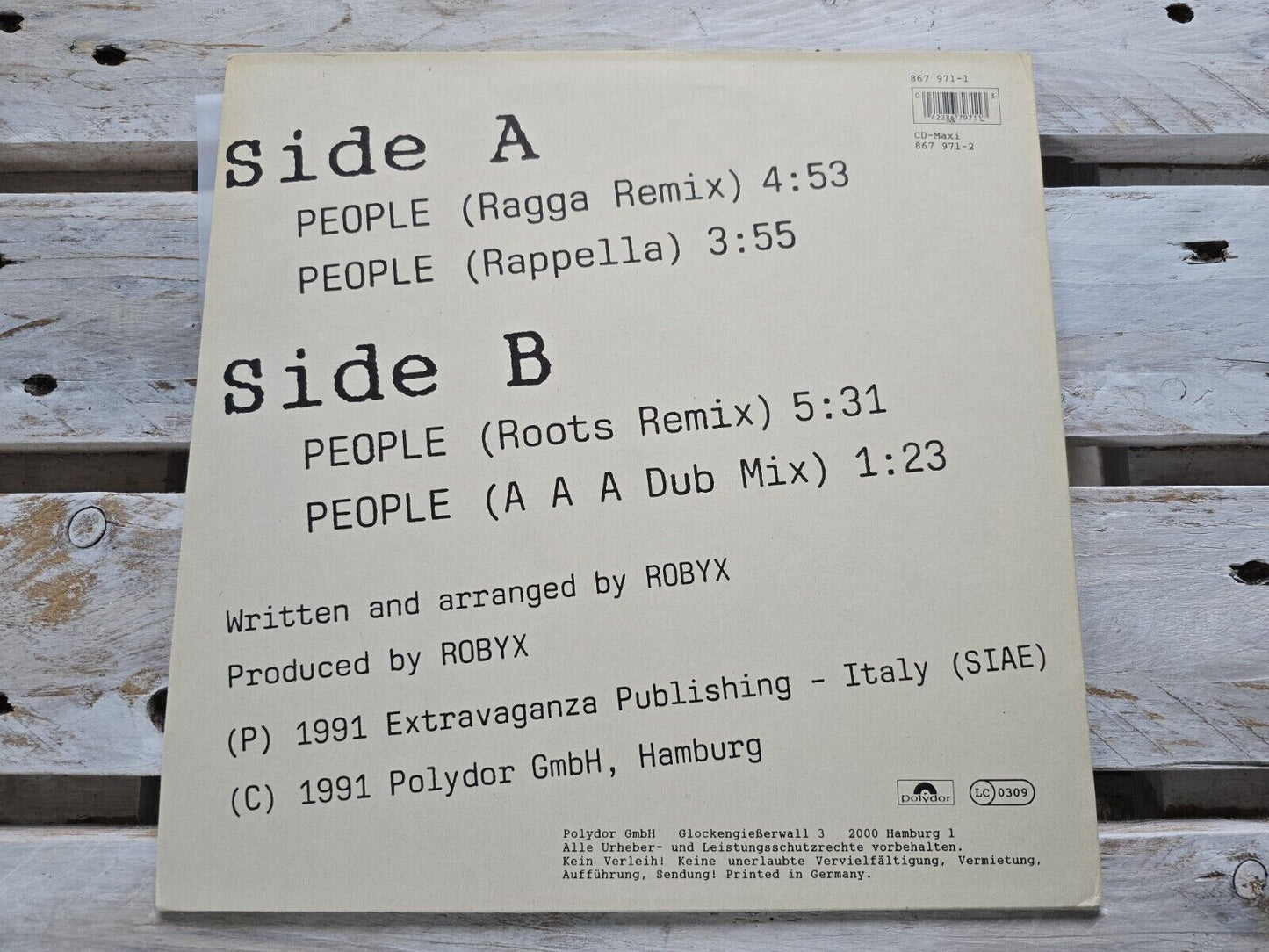 Ice MC - People (Remix) 12" Maxi Vinyl 1991 Polydor