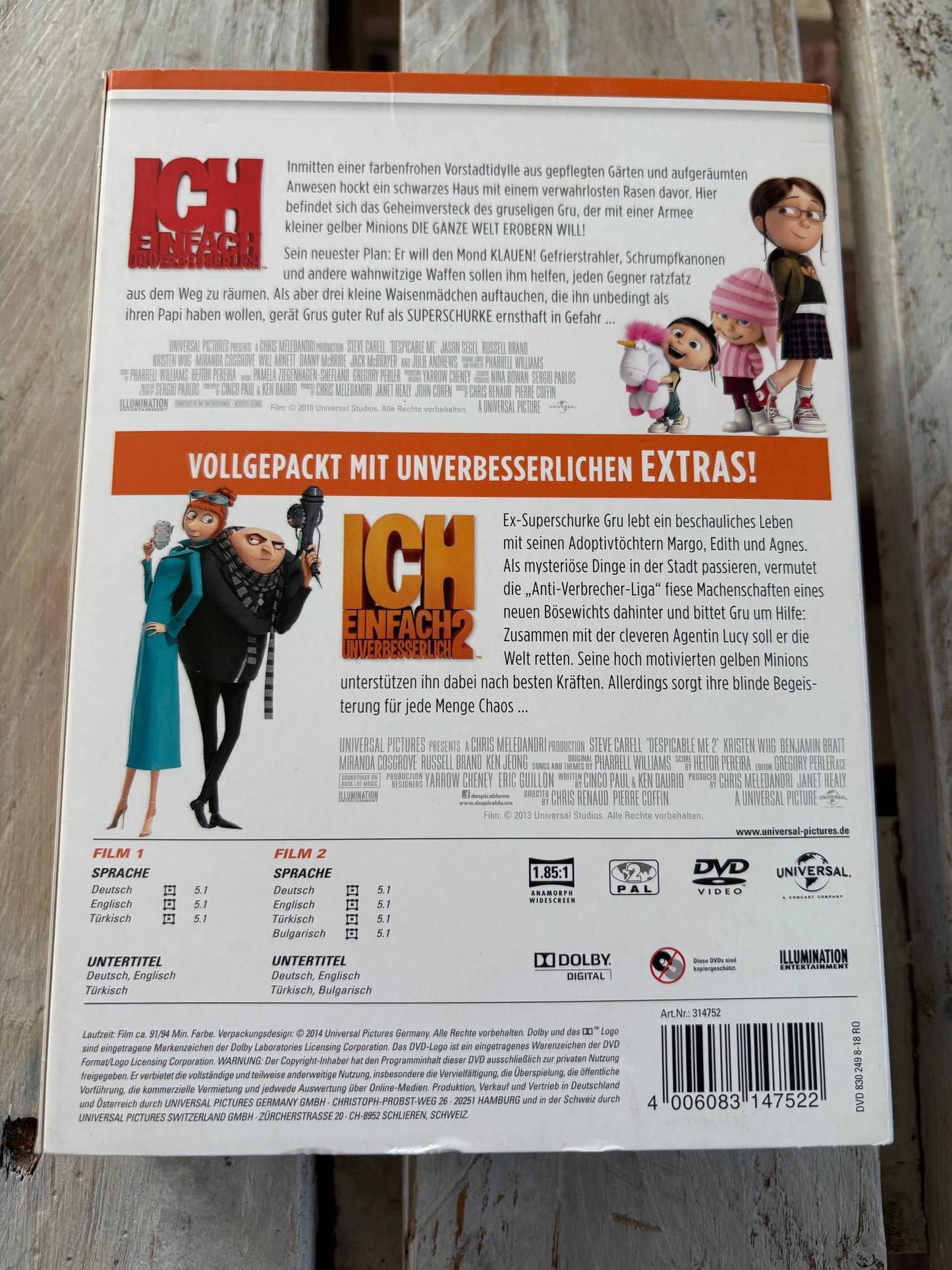 Ich Einfach Unverbesserlich 1 & 2 + 6 Mini Movies | DVD
