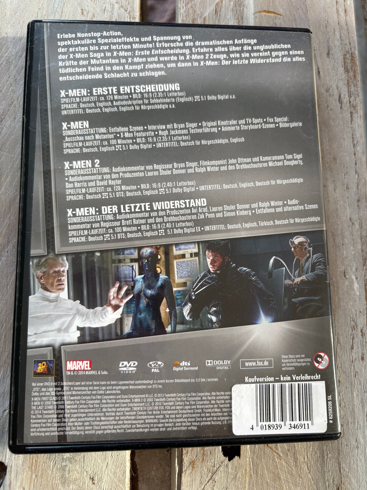 X-Men Movies Collection 4 DVD X-Men, X-Men 2, X-Men 3, X-Men Erste Entscheidung