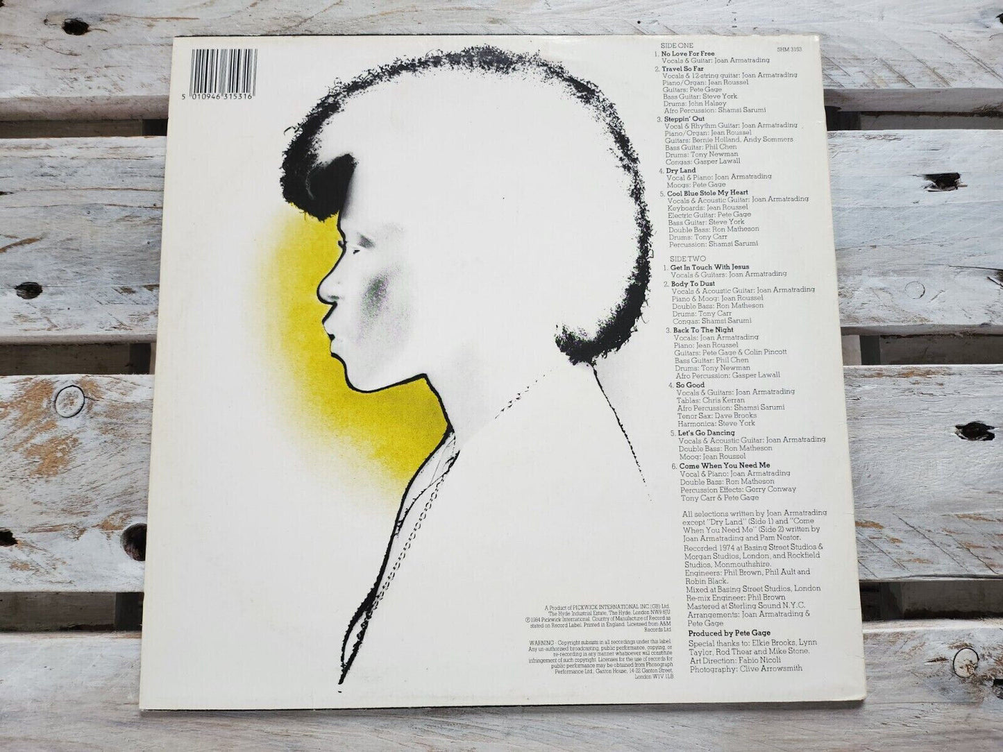 Joan Armatrading - Back to the Night 12" LP Vinyl 1984