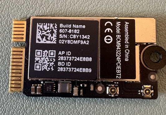 Carte Wi-Fi AirPort WLAN 607-8182 pour Apple MacBook Air 11" A1370 et 13" A1369, mi-2011
