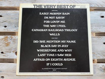 Gordon Lightfoot - The Very Best Of Gordon Lightfoot 12" LP Vinyl
