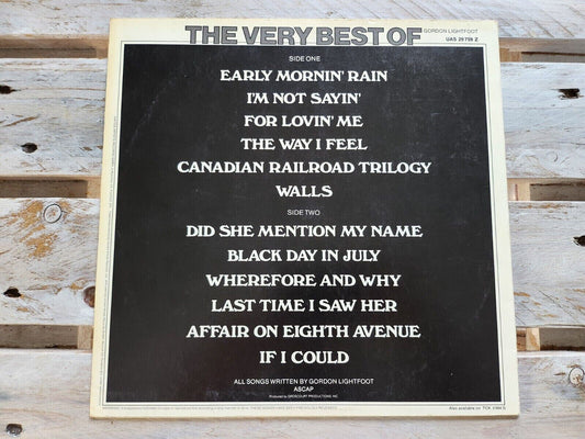 Gordon Lightfoot - The Very Best Of Gordon Lightfoot 12" LP Vinyl