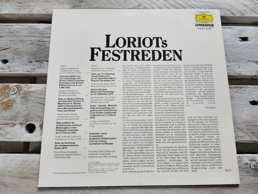Loriot "Loriot´s Festreden" 12" LP Vinyl 1983