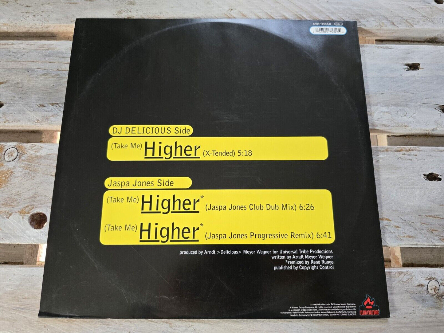 DJ Delicious - (Take me) higher 12" Maxi Vinyl 1996