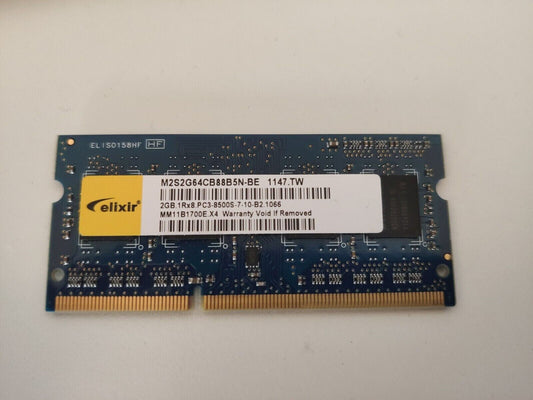 Mémoire RAM DDR3 Elixir M2S2G64CB88B5N-BE 2 Go, 1 066 MHz, SODIMM, PC3-8500 