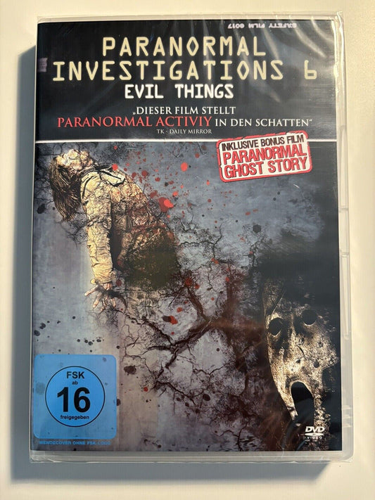 Enquêtes paranormales 6 choses maléfiques + film bonus Histoire de fantômes paranormaux Emballage neuf et original