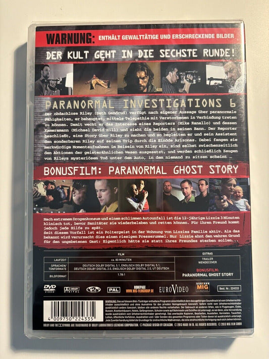 Enquêtes paranormales 6 choses maléfiques + film bonus Histoire de fantômes paranormaux Emballage neuf et original