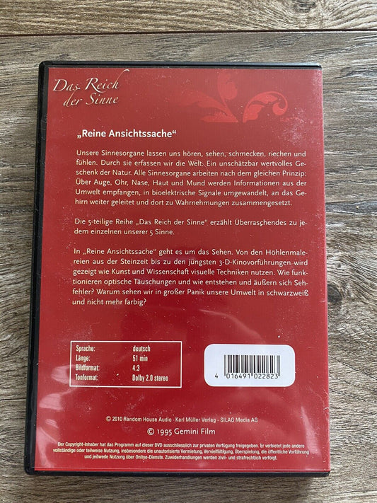 Le royaume des sens, partie 1 : la vue (« Purement une question de perspective ») | DVD |