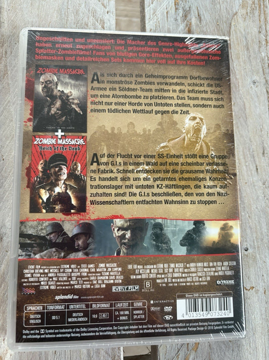 Zombie Massacre Double Feature [2 DVDs] Neu und OVP FSK18