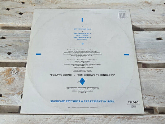 Princess - Say I'm Your No. 1 12" Maxi Vinyl 1985