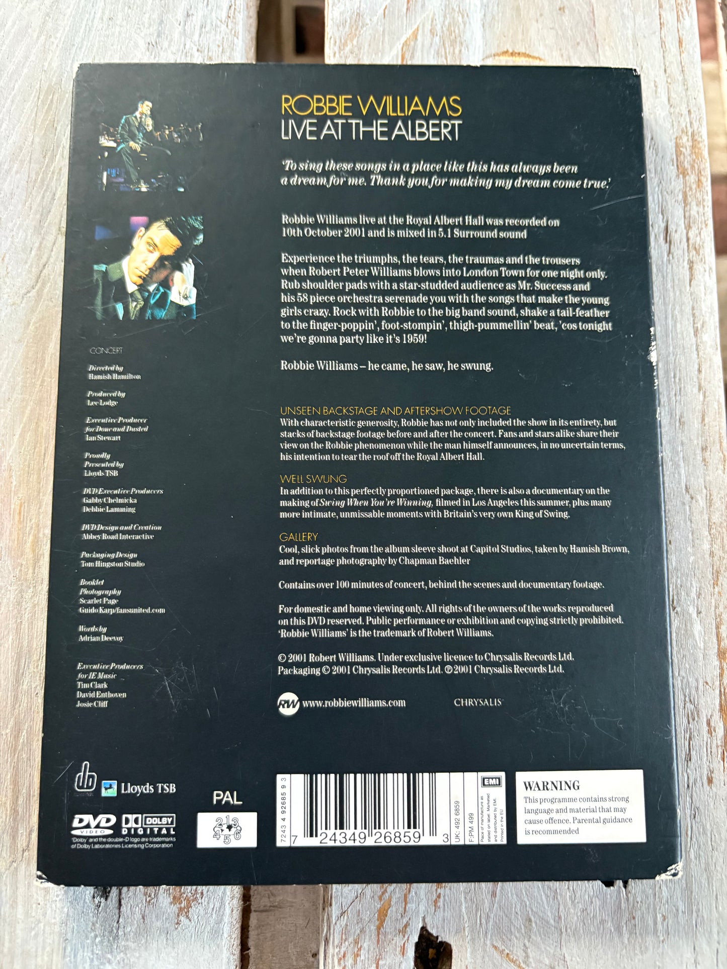 Robbie Williams - Live At The Albert DVD