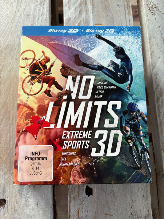 No Limits: Extreme Sports 3D (3D Blu-ray) 3-Blu-ray-Box: Surfing - Wake Boarding - JetSki - Kajak - Wingsuits - BMX - Mountain Bike