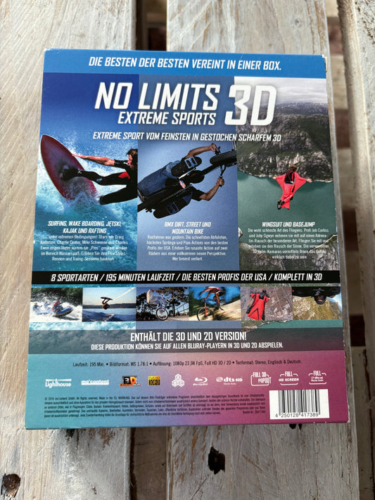 No Limits: Extreme Sports 3D (3D Blu-ray) 3-Blu-ray-Box: Surfing - Wake Boarding - JetSki - Kajak - Wingsuits - BMX - Mountain Bike