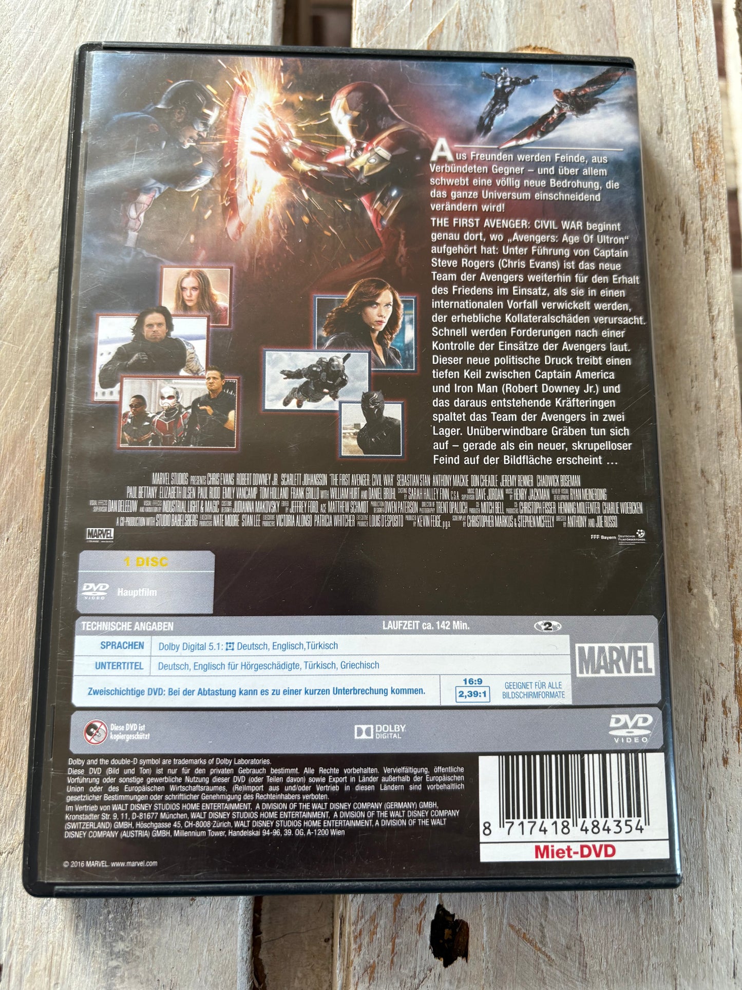 The First Avenger: Civil War DVD