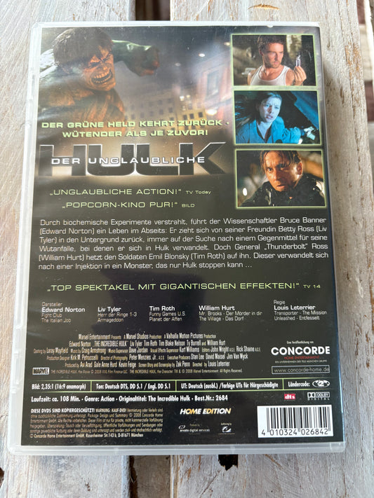 Der unglaubliche Hulk (ungeschnittene US-Kinoversion) DVD