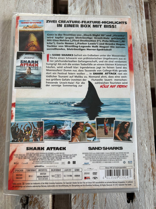 The Shark Box: Shark Attack/Sand Sharks [2 DVDs] FSK18 Neu & OVP