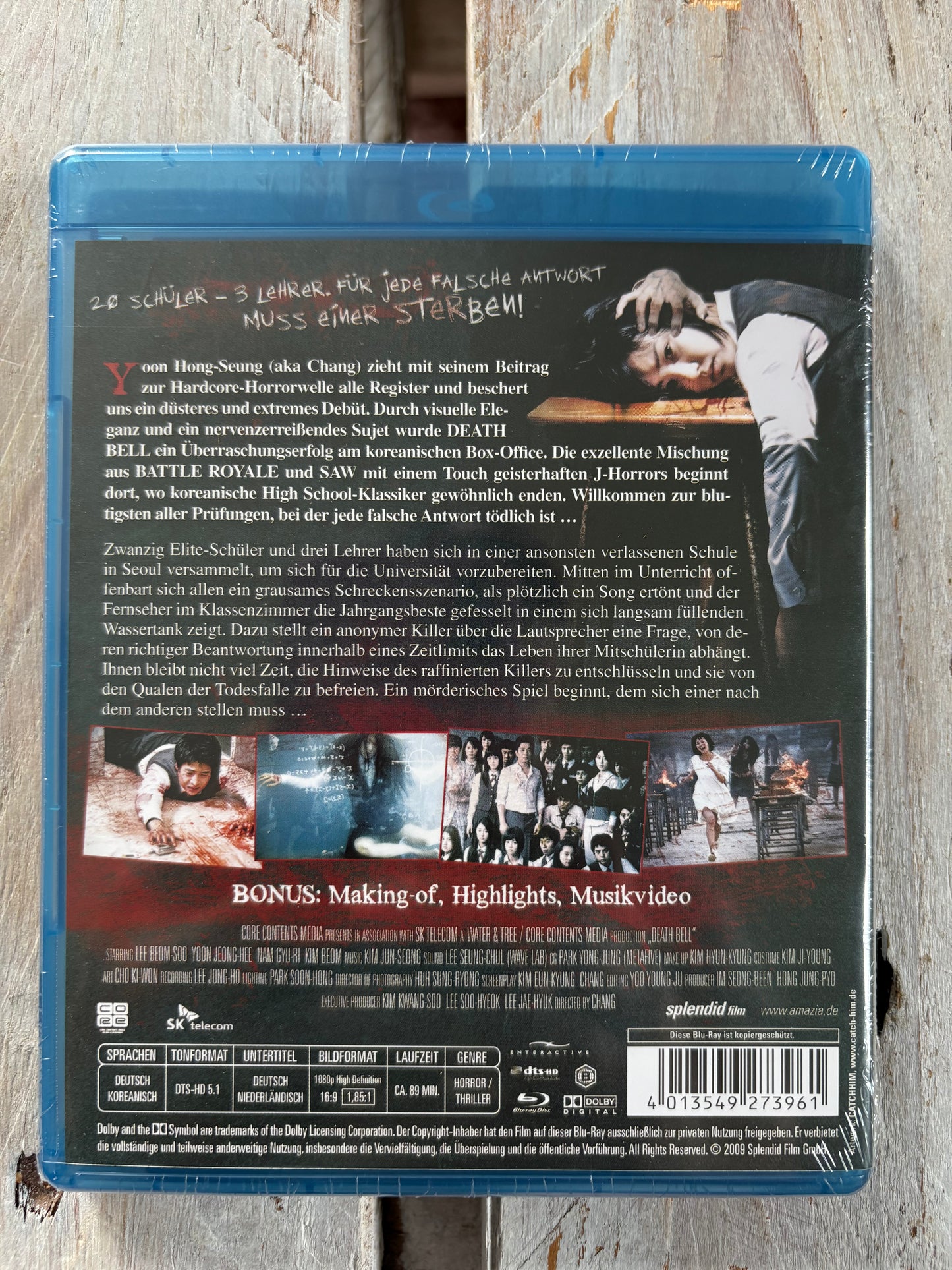 Death Bell - Tödliche Abschlussprüfung - Uncut [Blu-ray] FSK18 Neu & OVP