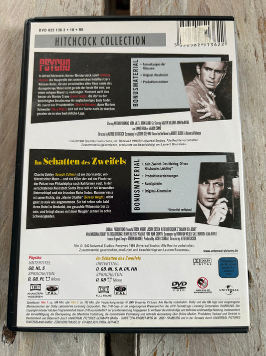 Hitchcock-Collection: Psycho / Im Schatten des Zweifels [2 DVDs]